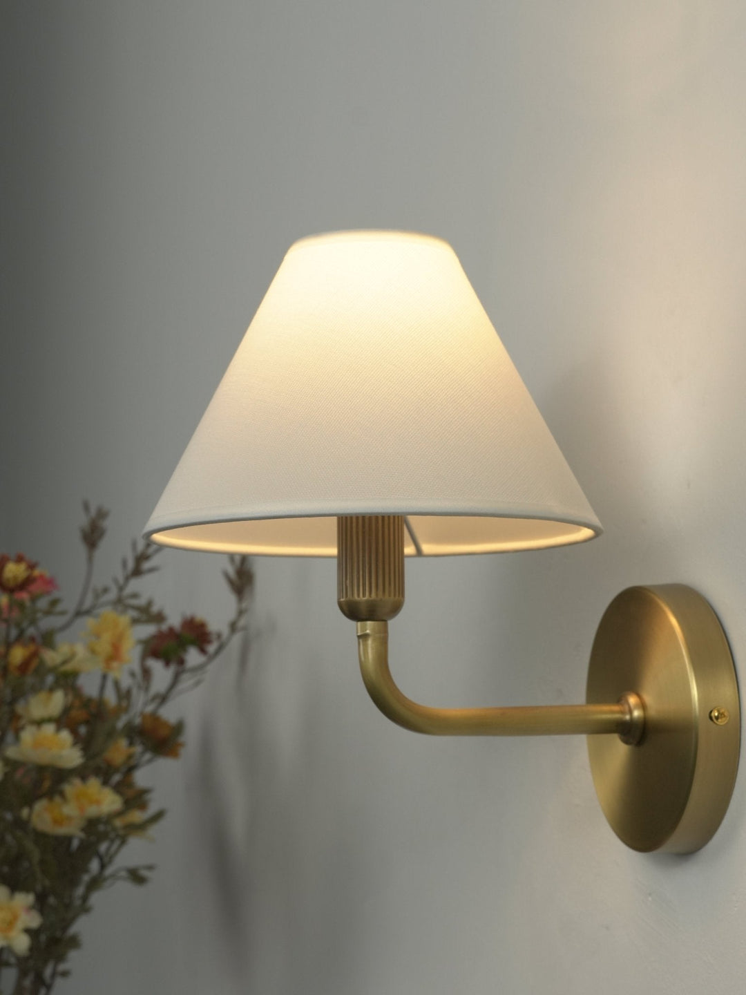 Clara Brass Wall Sconce