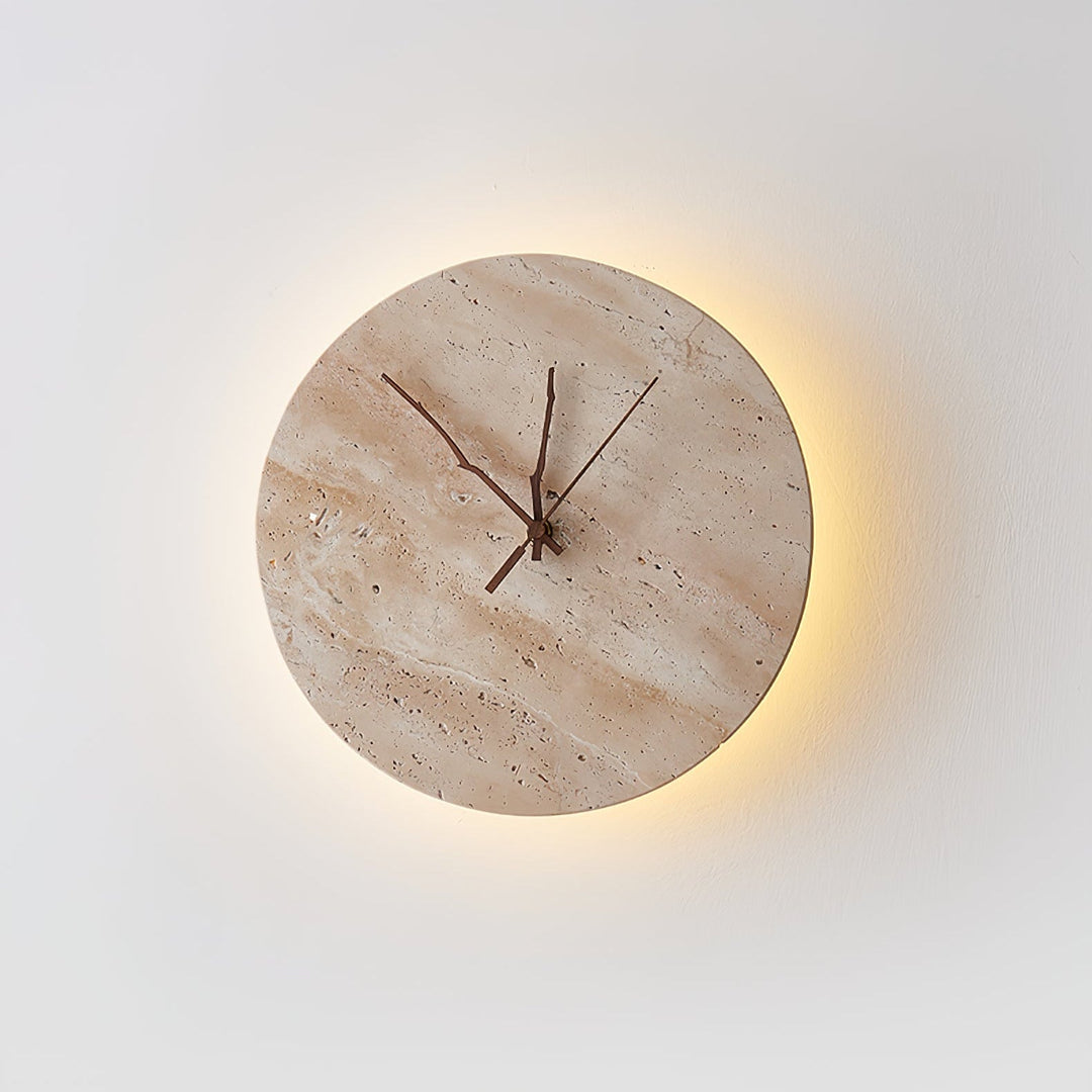 Clock Travertine Wall Lamp