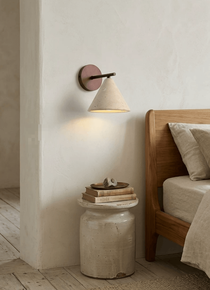 Conical Travertine Wall Light