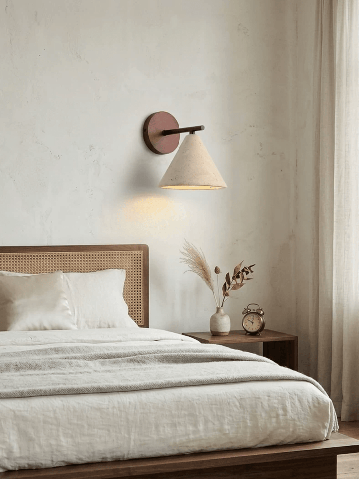 Conical Travertine Wall Light