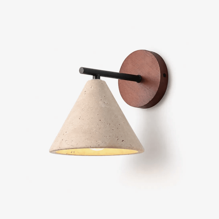 Conical Travertine Wall Light