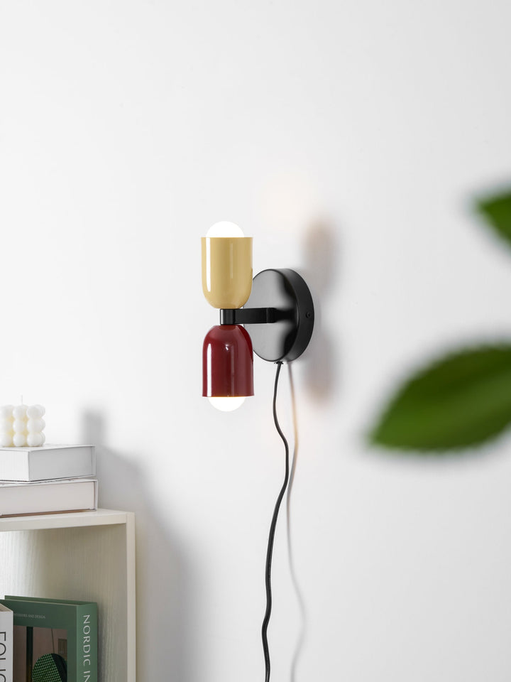 Couleur Double Plug In Wall Lamp