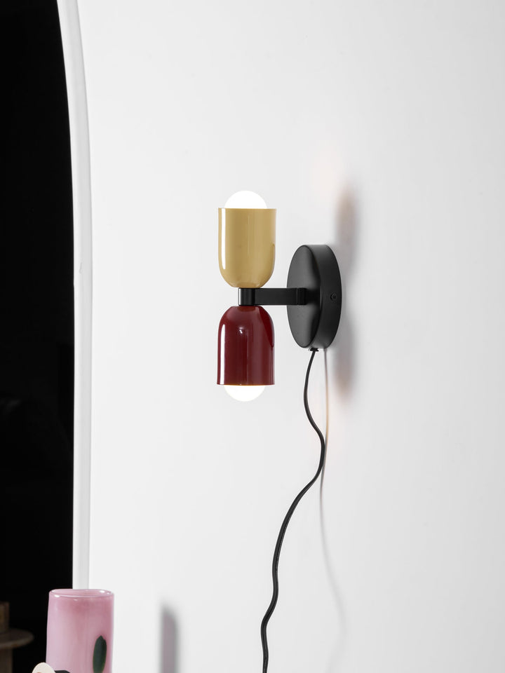 Couleur Double Plug In Wall Lamp