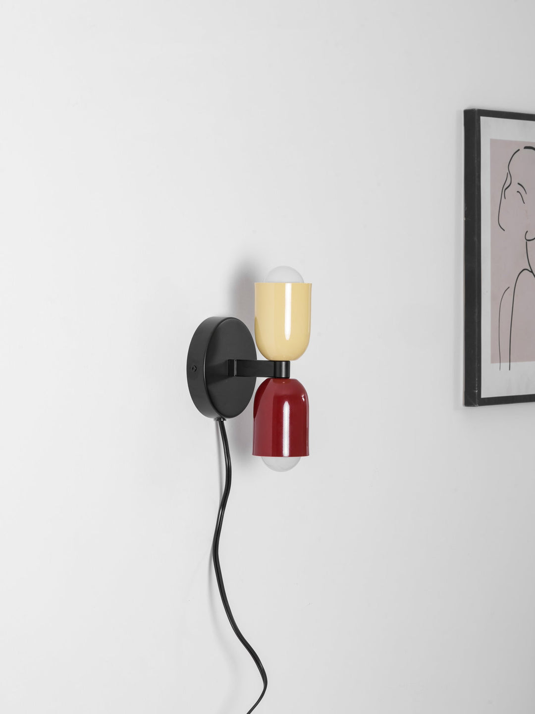 Couleur Double Plug In Wall Lamp
