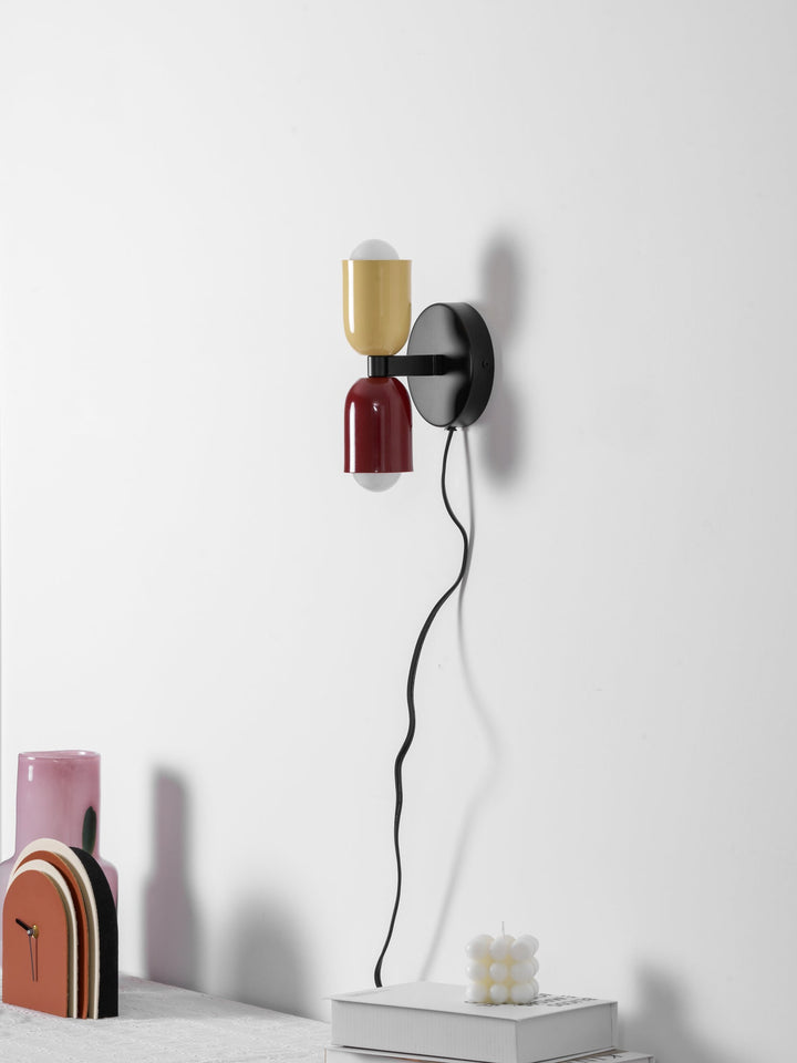 Couleur Double Plug In Wall Lamp