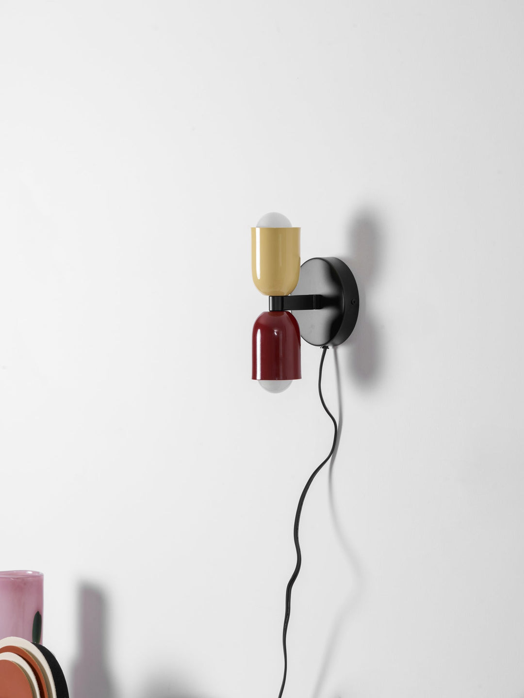 Couleur Double Plug In Wall Lamp