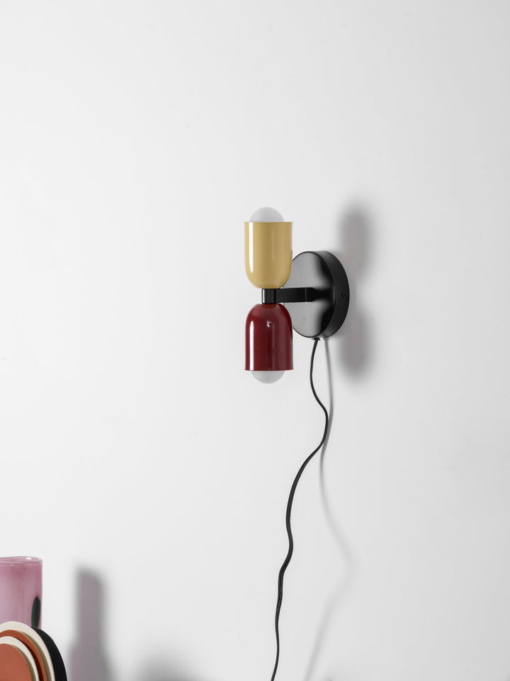 Couleur Double Plug In Wall Lamp