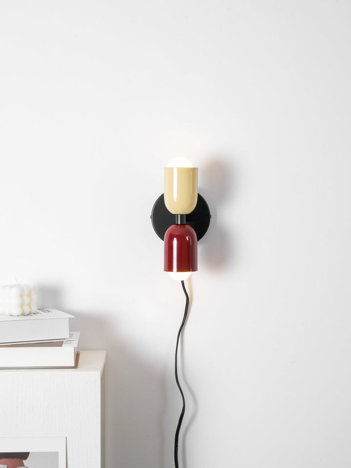 Couleur Double Plug In Wall Lamp