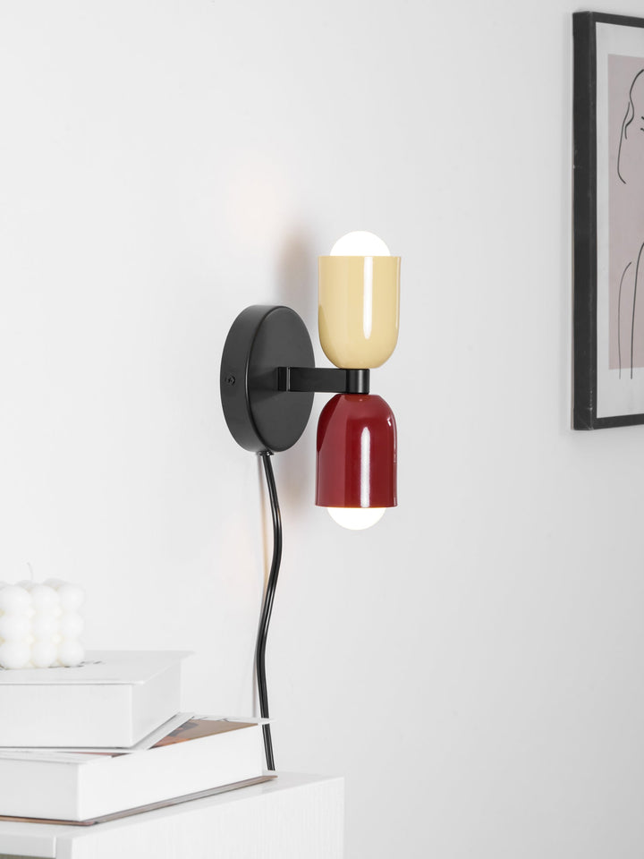 Couleur Double Plug In Wall Lamp