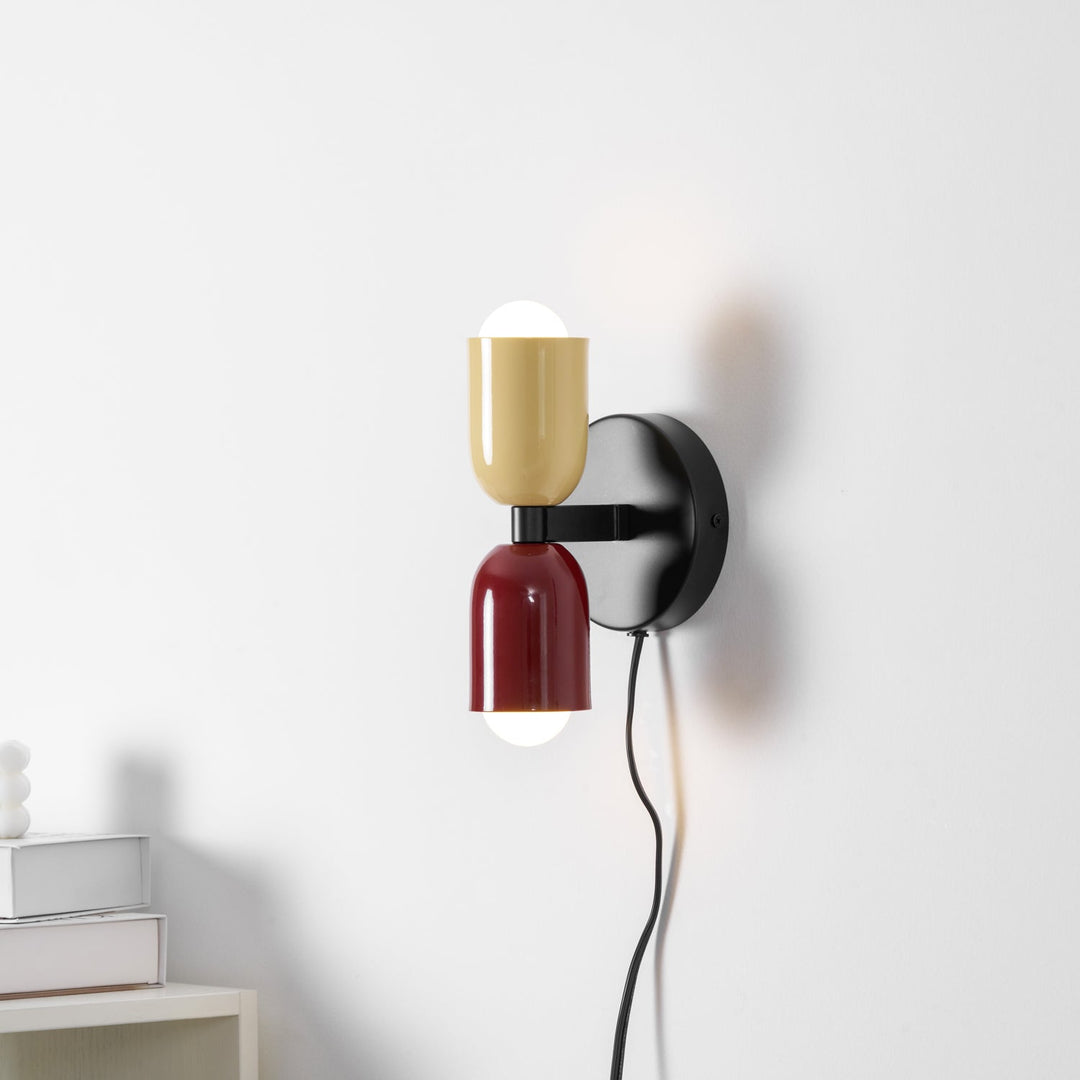 Couleur Double Plug In Wall Lamp