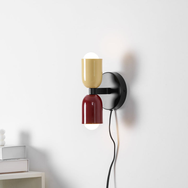 Couleur Double Plug In Wall Lamp