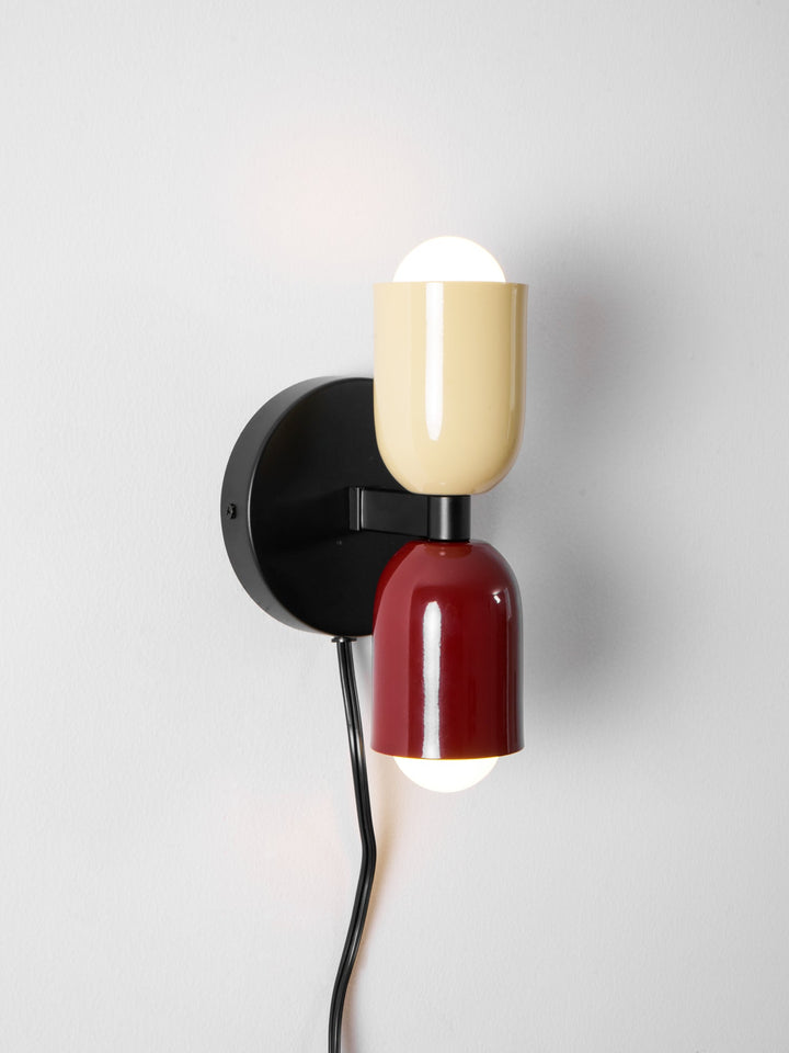 Couleur Double Plug In Wall Lamp