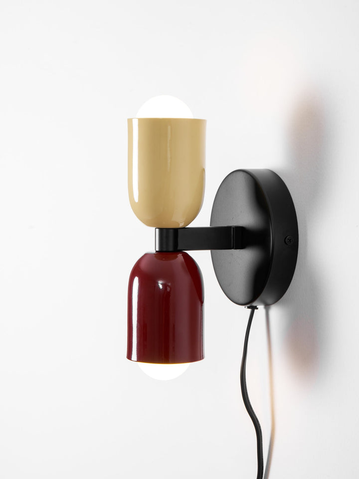 Couleur Double Plug In Wall Lamp