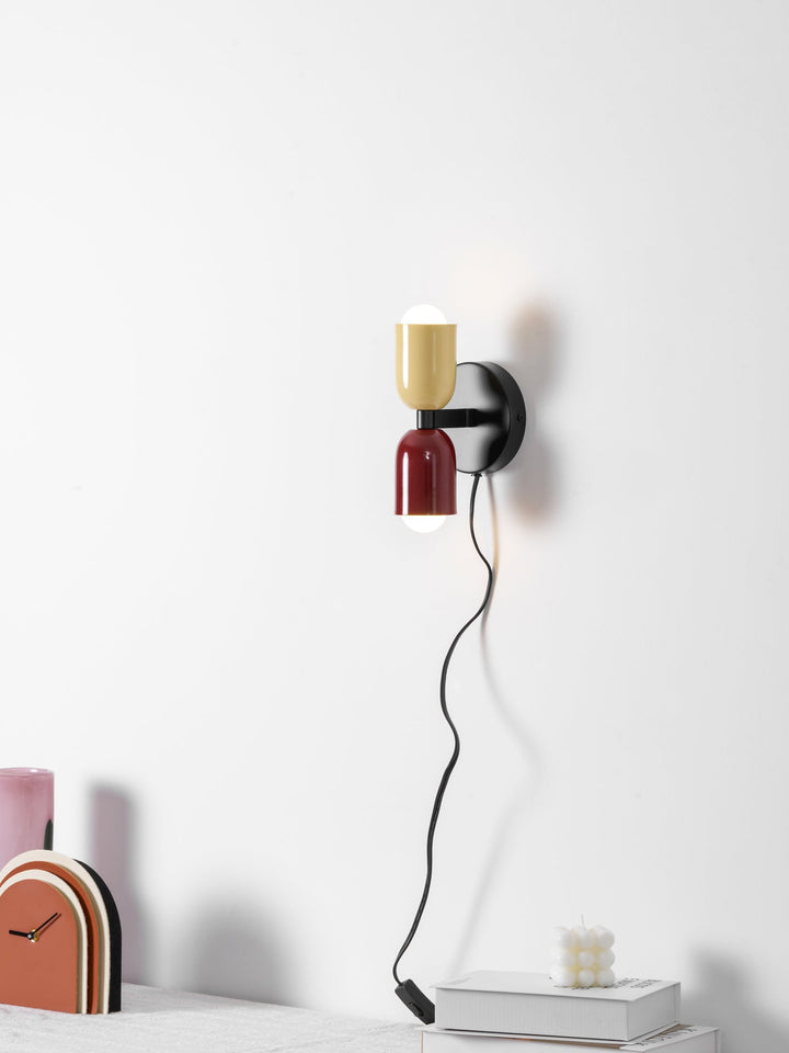 Couleur Double Plug In Wall Lamp