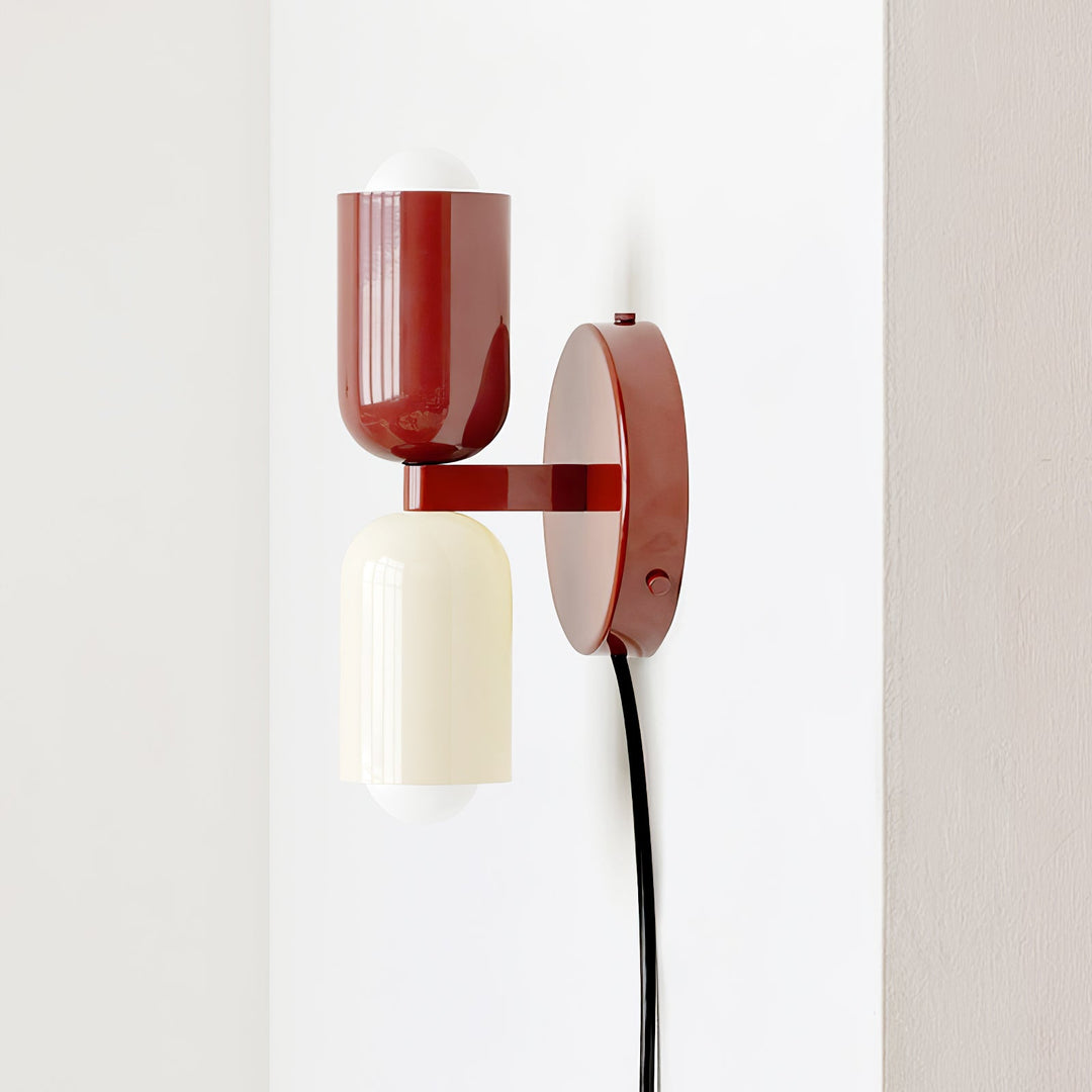 Couleur Double Plug In Wall Lamp
