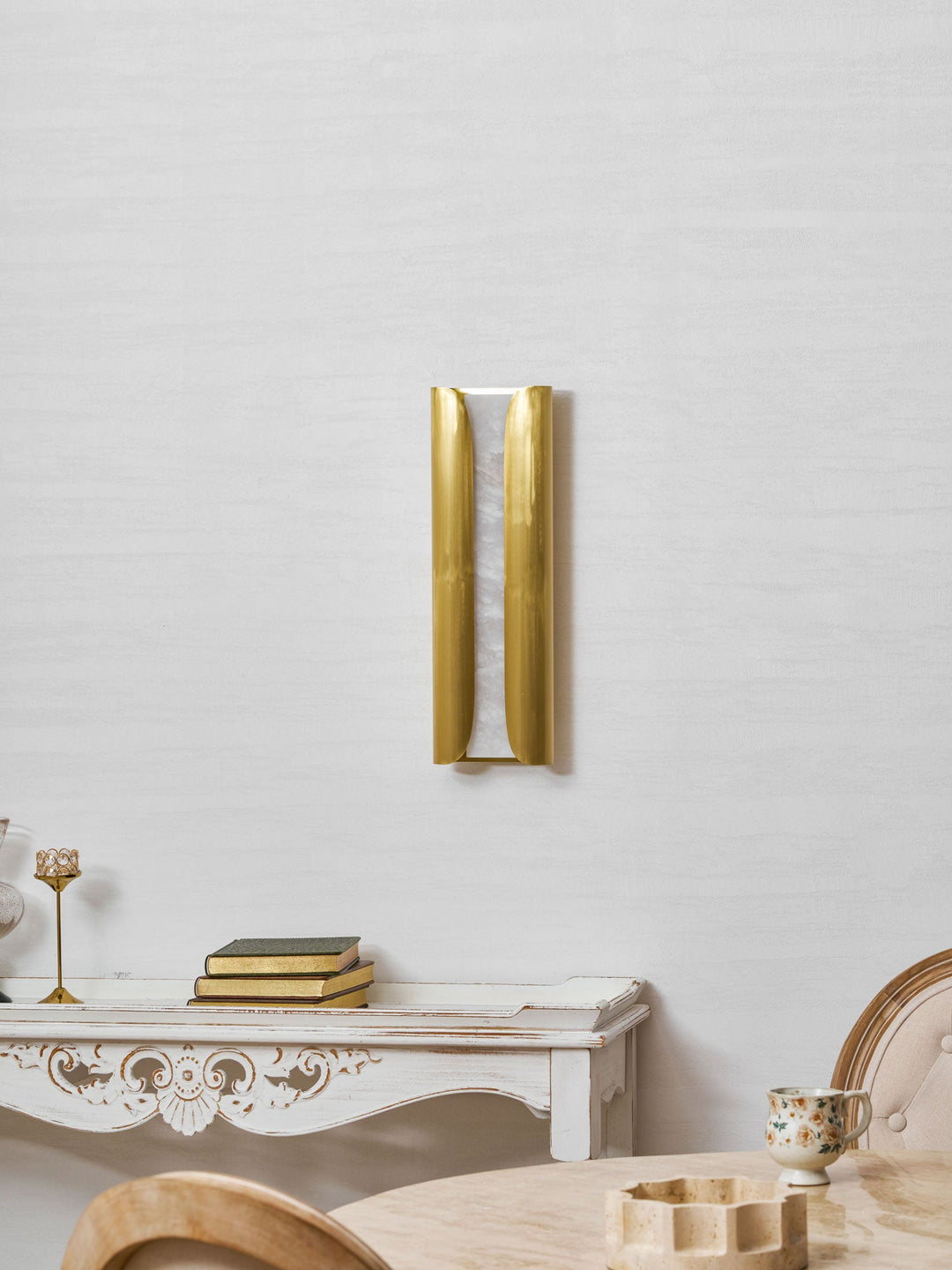 Cradled Alabaster Sconce
