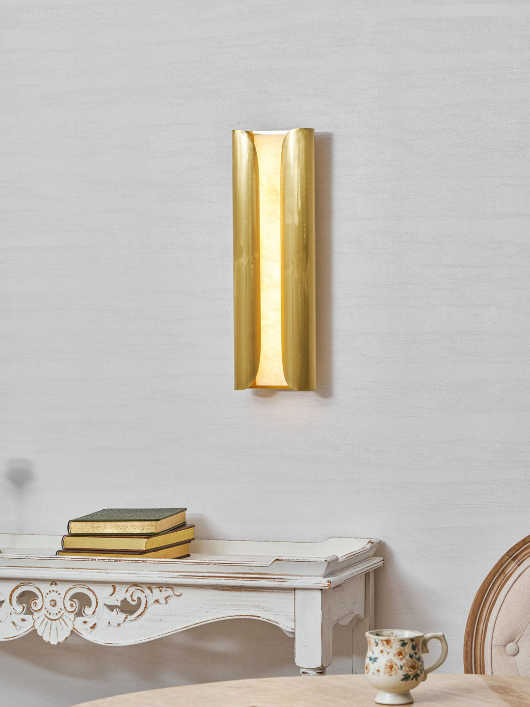 Cradled Alabaster Sconce
