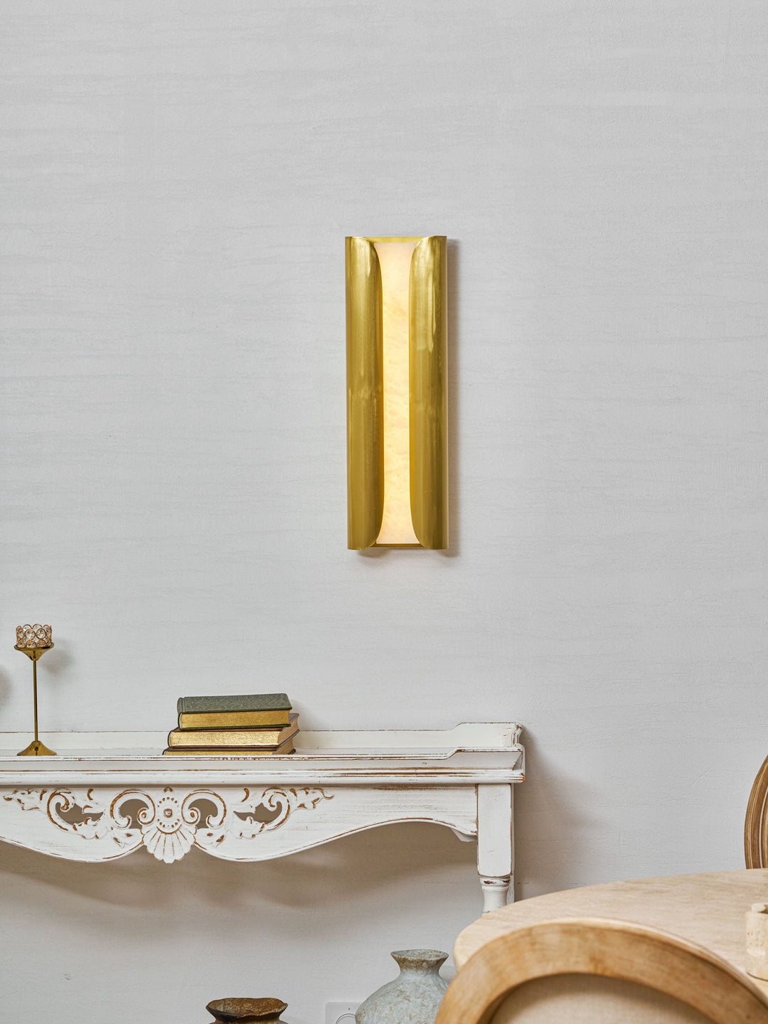 Cradled Alabaster Sconce