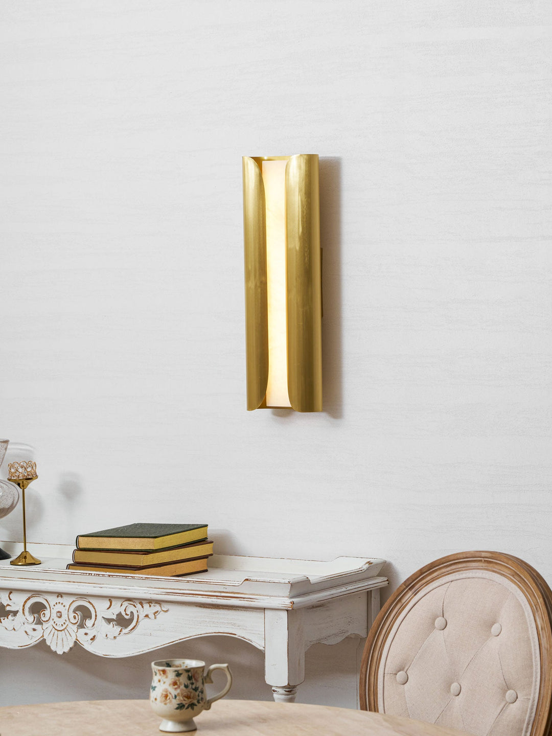 Cradled Alabaster Sconce