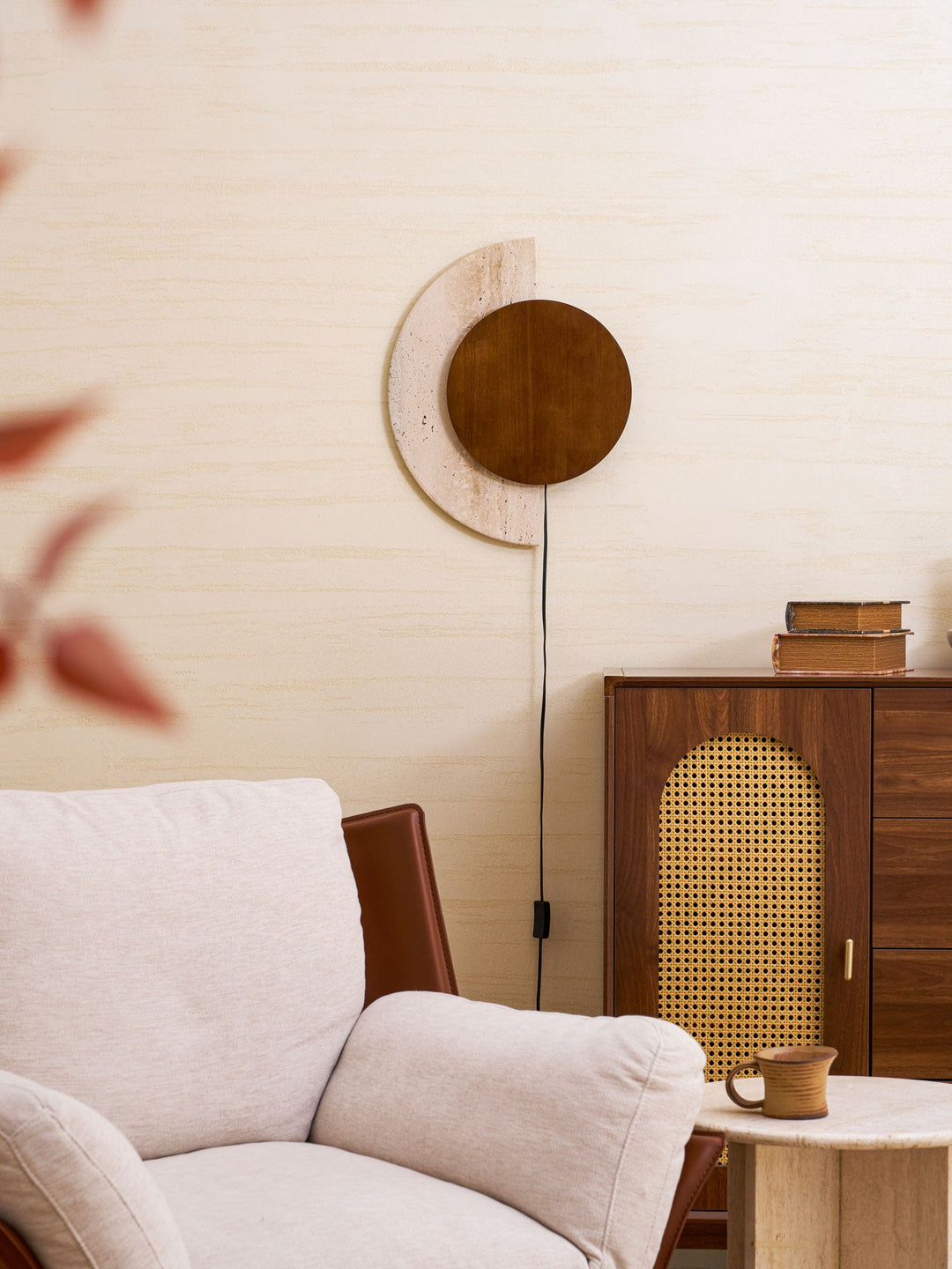 Crescent Halo Plug-in Wall Sconce
