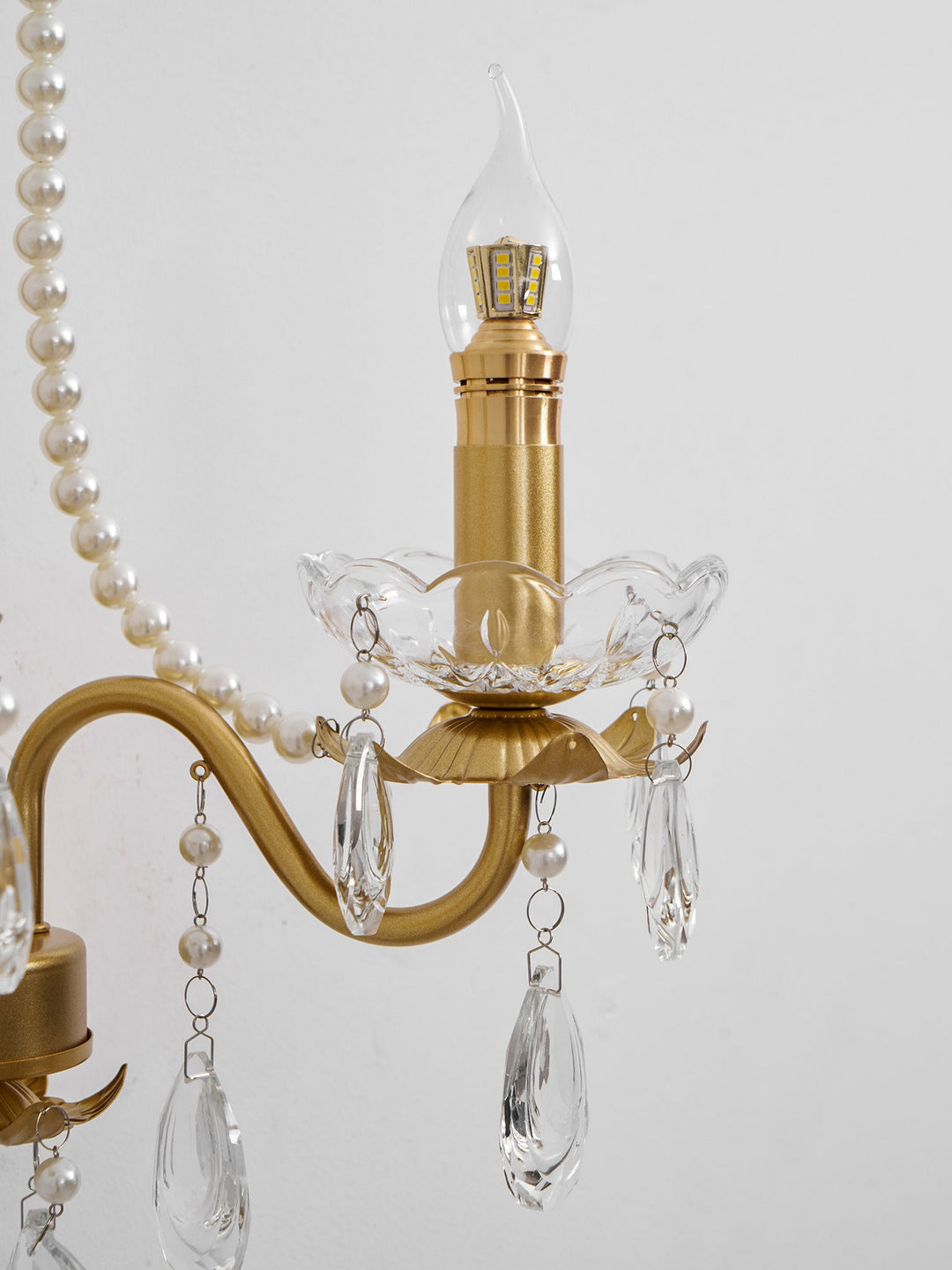 Crystal Pearl Chain Wall Lamp