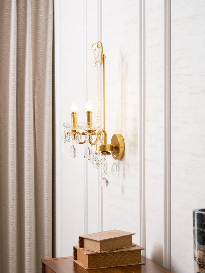 Crystal Pearl Chain Wall Lamp