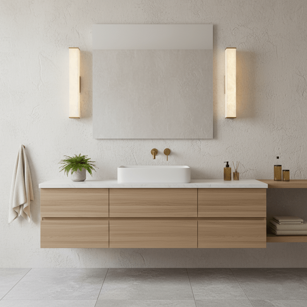 Cuboid Alabaster Wall Light