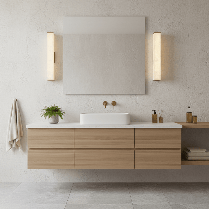 Cuboid Alabaster Wall Light