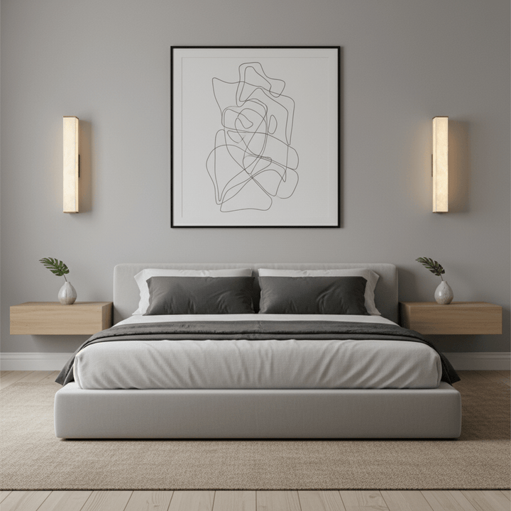 Cuboid Alabaster Wall Light