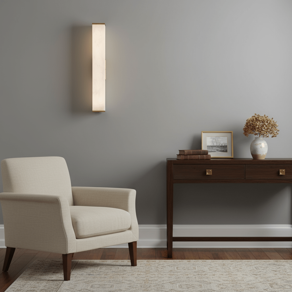 Cuboid Alabaster Wall Light