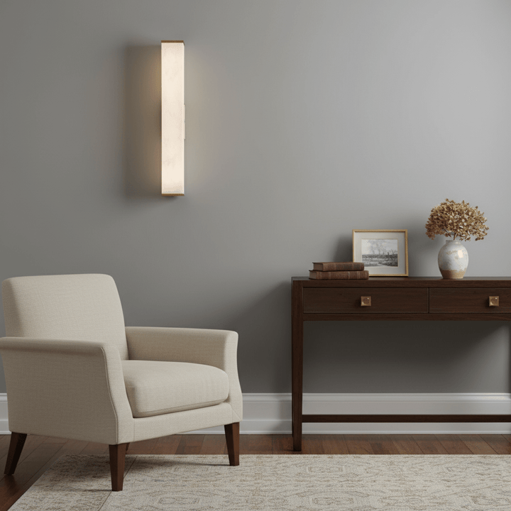 Cuboid Alabaster Wall Light