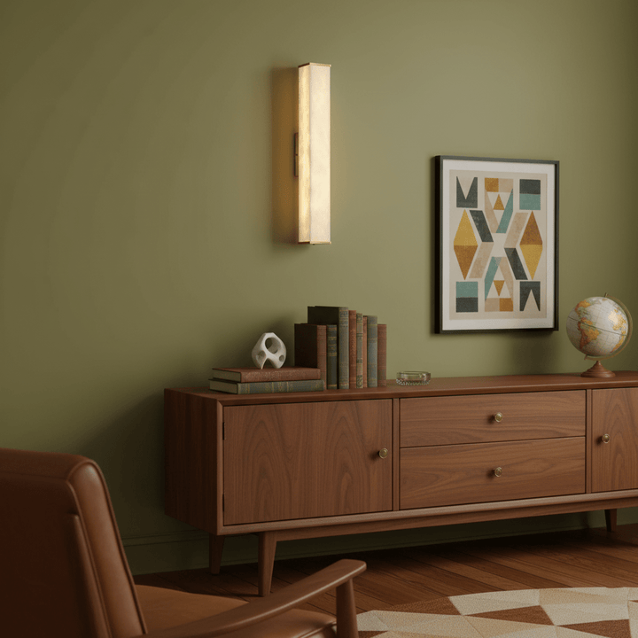 Cuboid Alabaster Wall Light