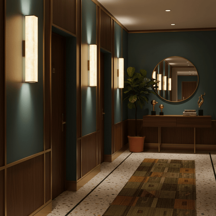Cuboid Alabaster Wall Light