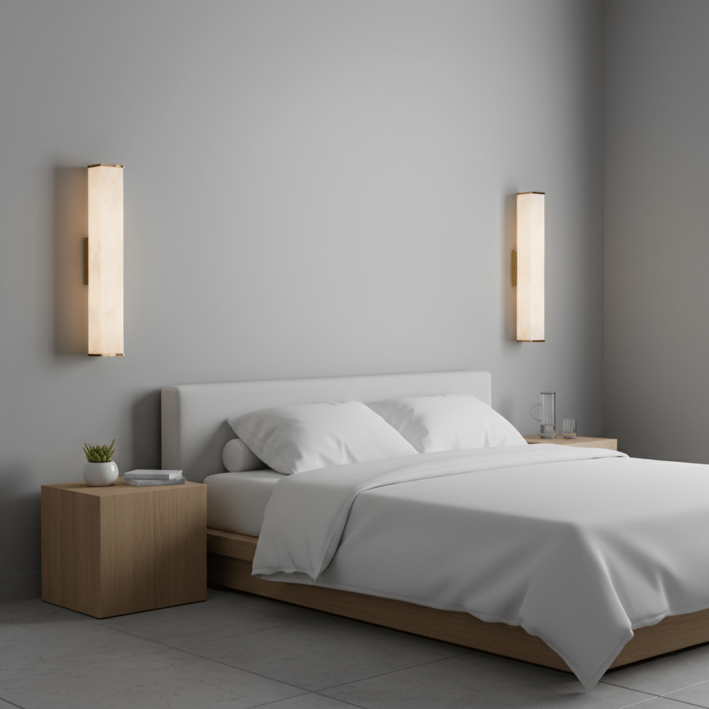 Cuboid Alabaster Wall Light
