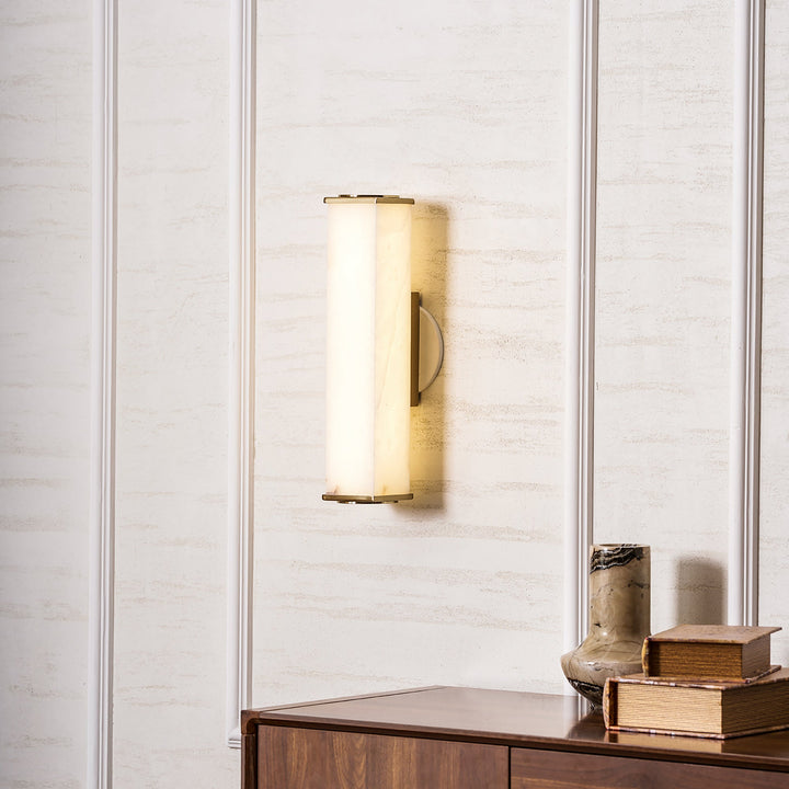 Cuboid Alabaster Wall Light