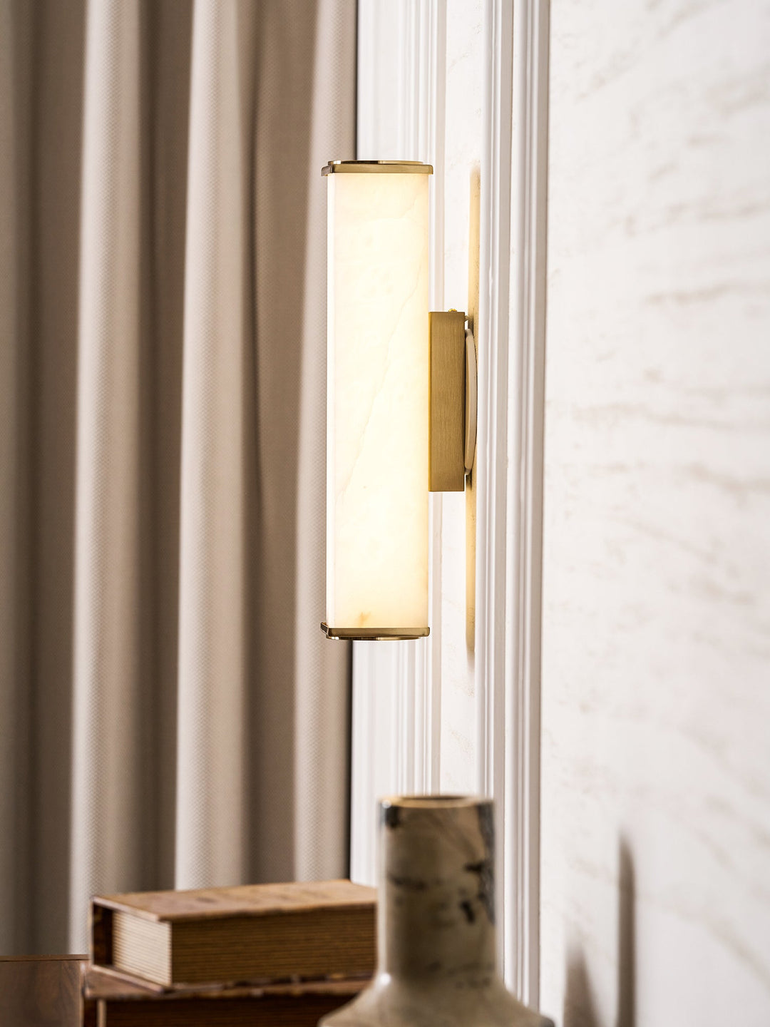 Cuboid Alabaster Wall Light