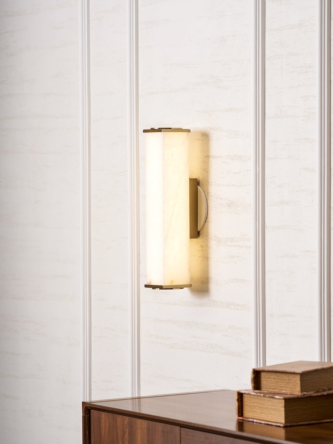 Cuboid Alabaster Wall Light