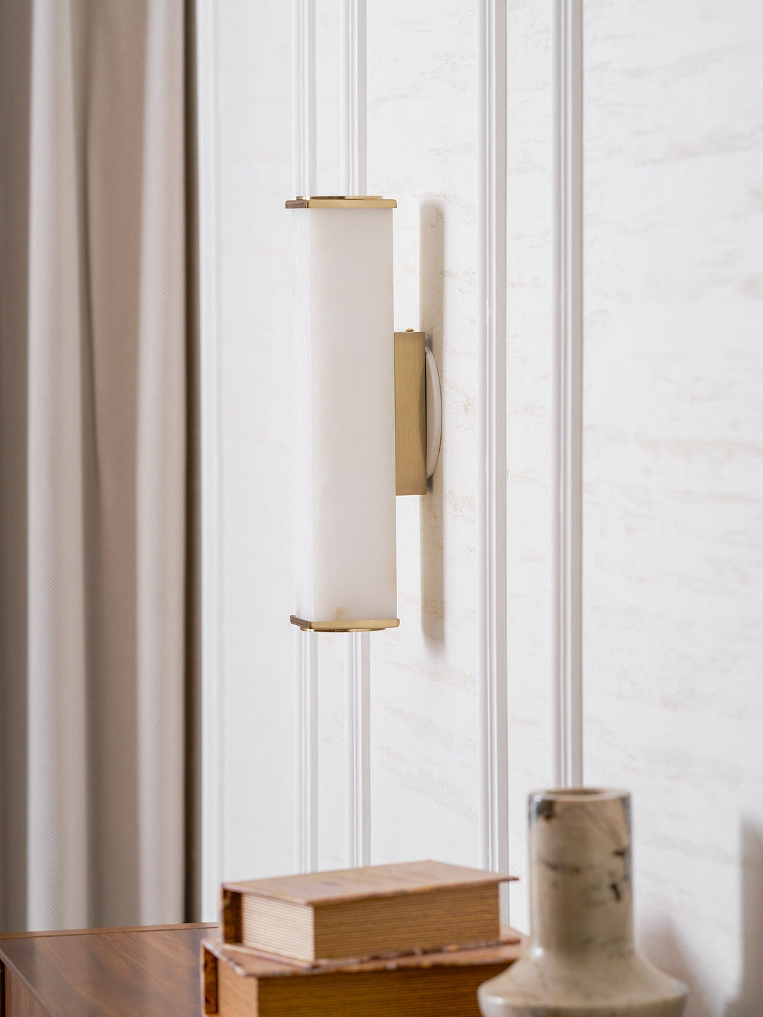 Cuboid Alabaster Wall Light