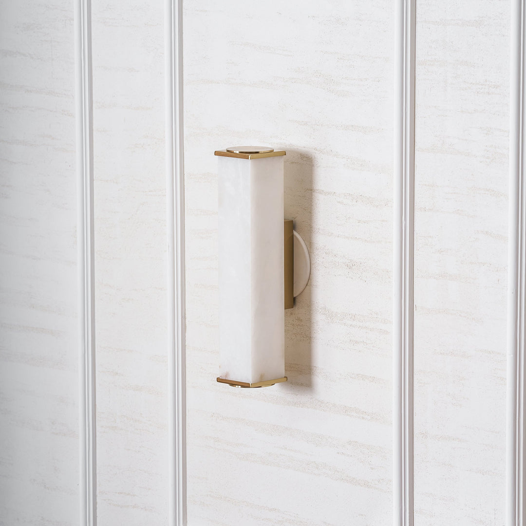 Cuboid Alabaster Wall Light