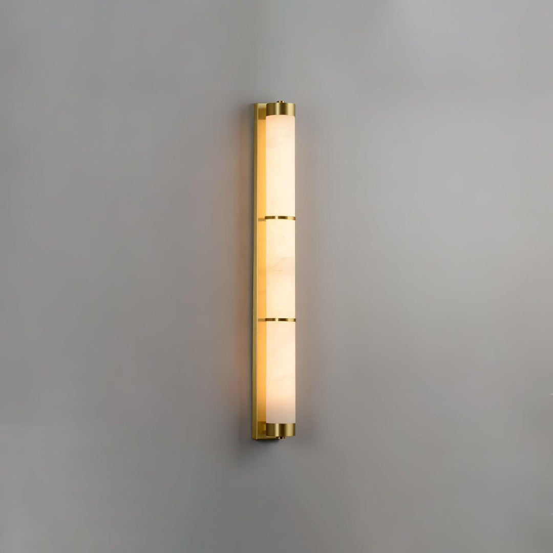 Cylindra Alabaster Brass Wall Light