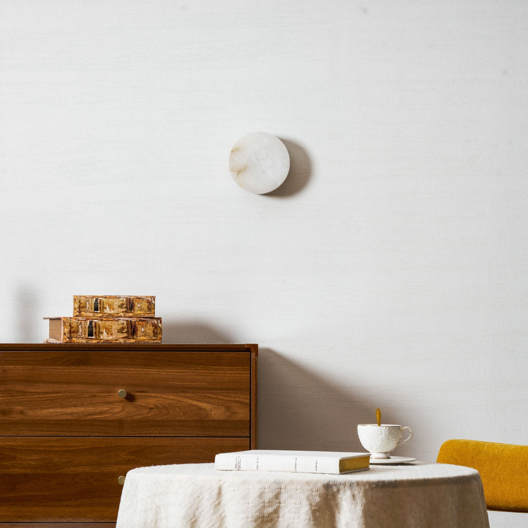 Cylindrical Alabaster Wall Light