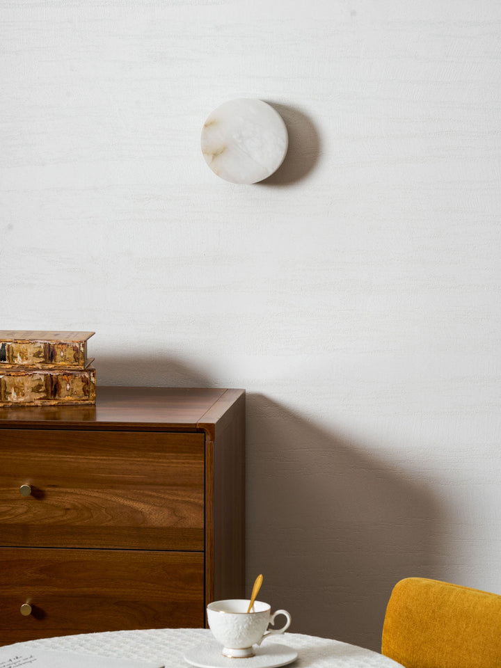 Cylindrical Alabaster Wall Light