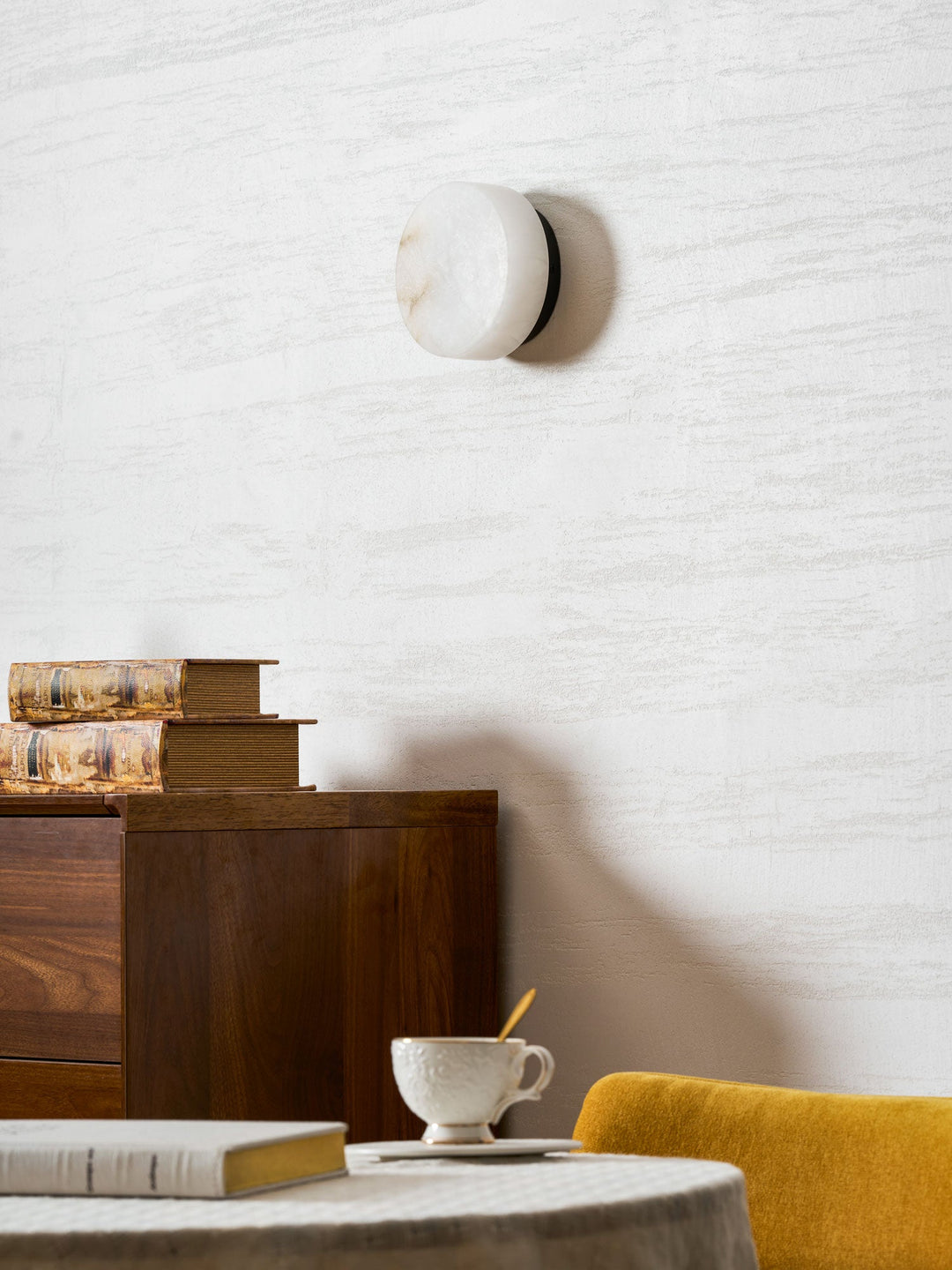 Cylindrical Alabaster Wall Light