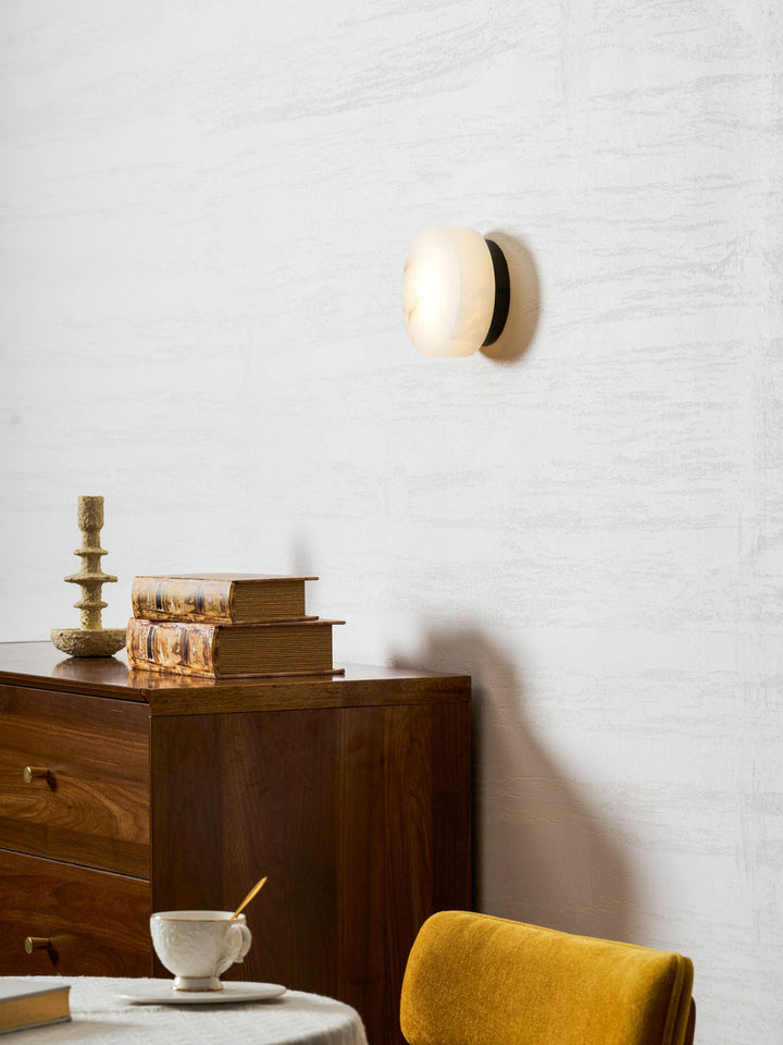 Cylindrical Alabaster Wall Light