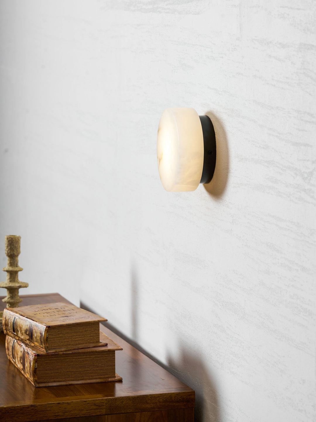 Cylindrical Alabaster Wall Light