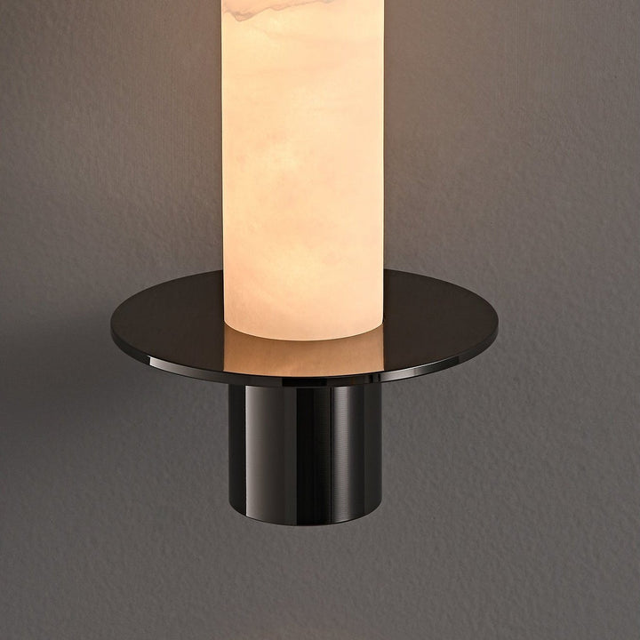 Cylindrical Plinth Alabaster Pendant Lamp
