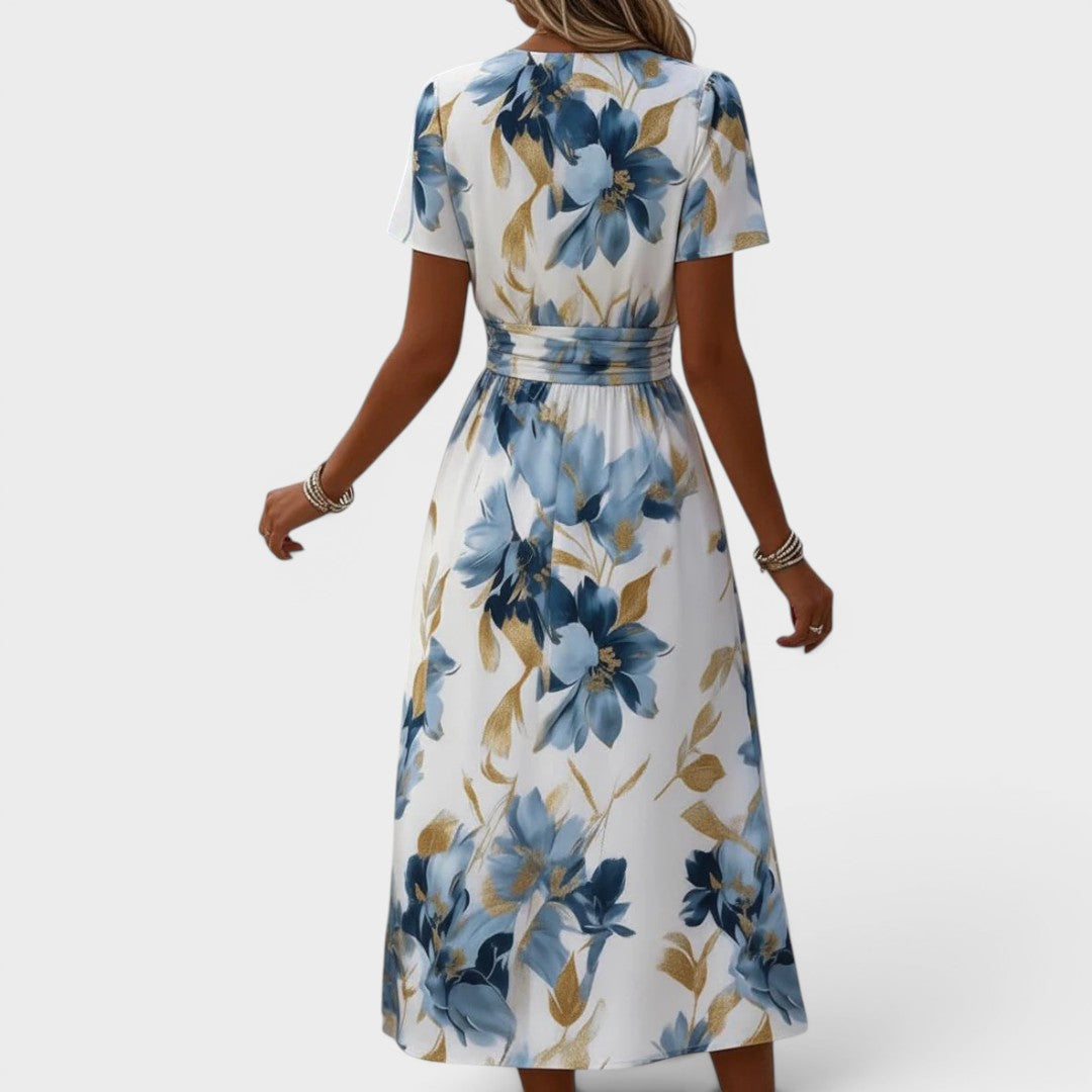 MODERNE MIDILANGE FLORELE JURK VOOR VROUWEN