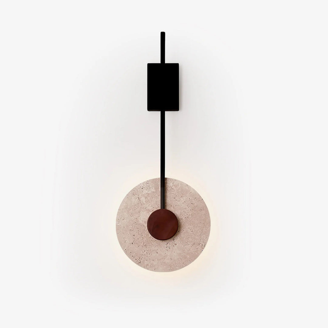Disc Travertine Wall Lamp
