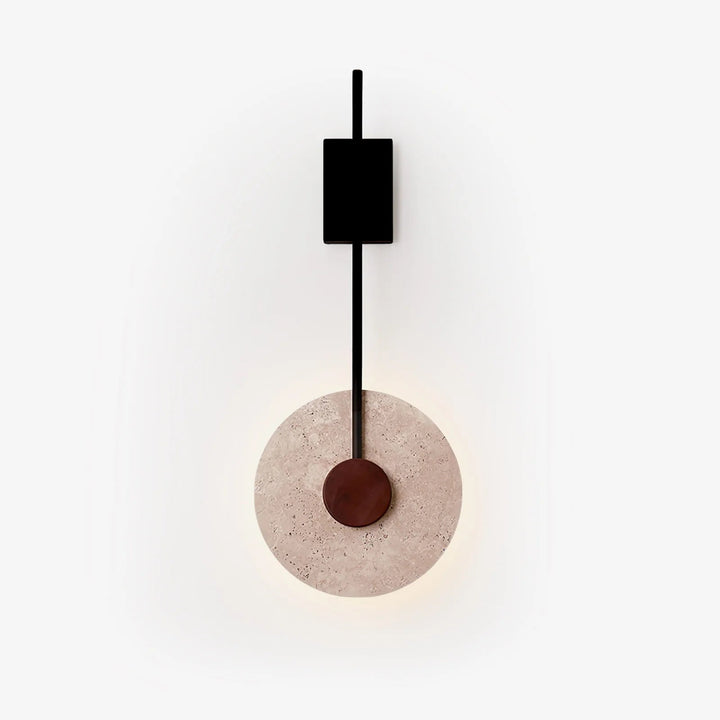 Disc Travertine Wall Lamp