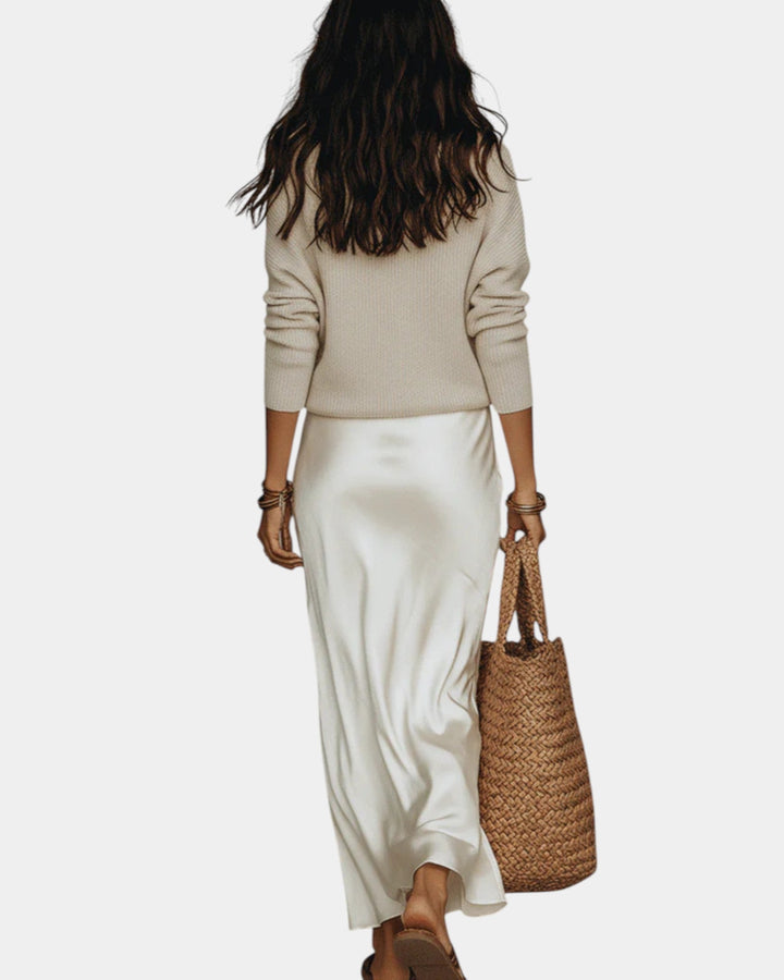 SATIJNEN JURK MET BLOUSE VOOR VROUWEN